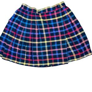 Bianca vintage plaid colorful pleated skirt size 11